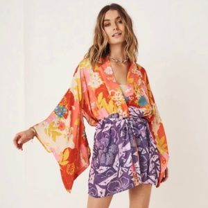 Spell and the Gypsy Tyler Short Robe - Chilli Tropicana - M/L